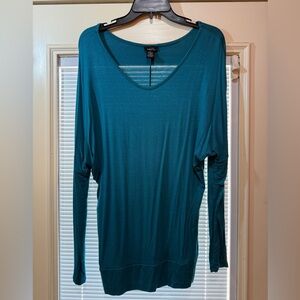 Rue21 Blue Long Sleeve Relaxed Blouse